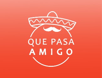 Nazwa+/Logo Que Pasa Amigo - projektowanie logo - konkurs graficzny